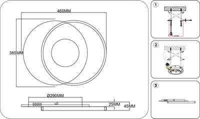 Люстра Ambrella FL4788 WH/WD