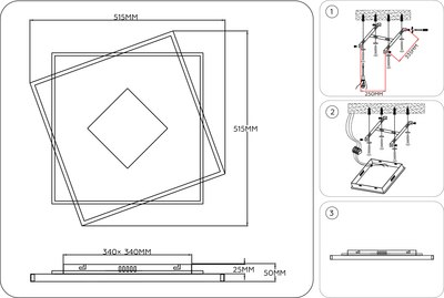 Потолочный светильник Ambrella FL4790 WH/WD