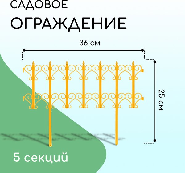 Изгородь декоративная Кострома Пластик Классика 25x180см 5 секций