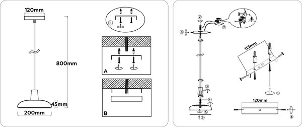 Потолочный светильник Ambrella FL4838 WH/WD
