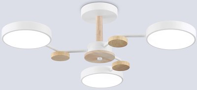 Люстра Ambrella FL4855/3 WH/WD - фото