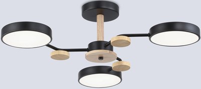 Люстра Ambrella FL4857/3 BK/WD - фото
