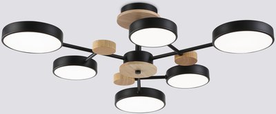 Люстра Ambrella FL4863/6 BK/WD - фото