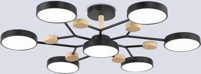 Люстра Ambrella FL4866/7 BK/WD - фото
