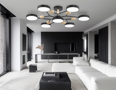 Люстра Ambrella FL4866/7 BK/WD