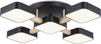 Люстра Ambrella FL4883/5 BK/WD (черный/дерево)