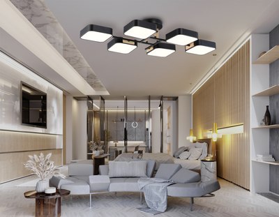 Люстра Ambrella FL4887/6 BK/WD