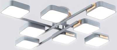 Люстра Ambrella FL4889/8 GR/WD (серый/дерево) - фото