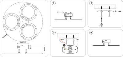 Люстра Ambrella FA8942/3 WH