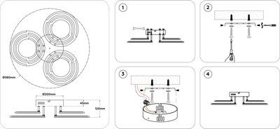 Люстра Ambrella FA8943/3+3 WH