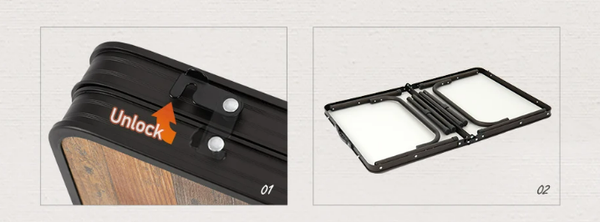 Стол складной Naturehike 90х60х37см / NH20JJ028-LWOOD (темно-коричневый)