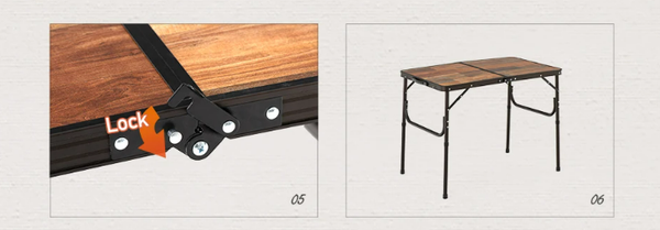 Стол складной Naturehike 90х60х37см / NH20JJ028-LWOOD (темно-коричневый)