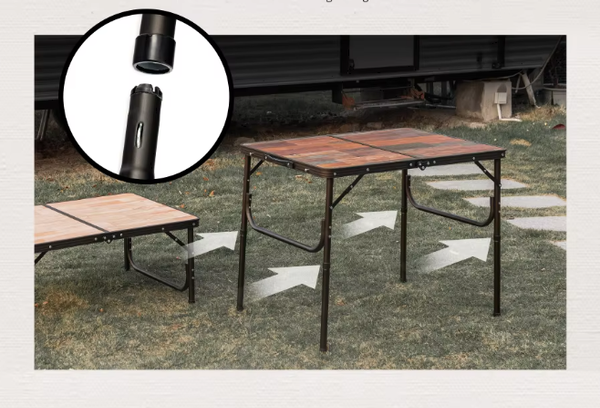 Стол складной Naturehike 90х60х37см / NH20JJ028-LWOOD (темно-коричневый)