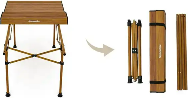Стол складной Naturehike 116.5х60х50.5см / CNH22JU038-LSI (коричневый)