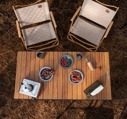 Стол складной Naturehike 116.5х60х50.5см / CNH22JU038-LSI (коричневый)