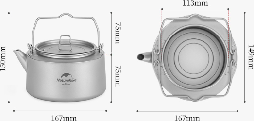 Чайник походный Naturehike NH21CJ007-1Ti