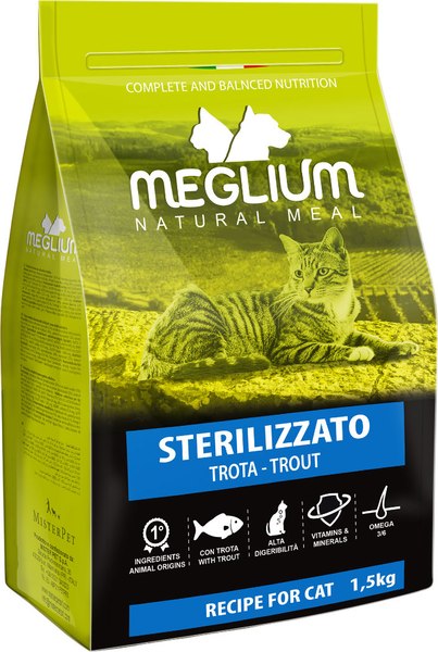 Сухой корм для кошек Meglium Cat Adult Neutered Trout / MGS0601 - фото