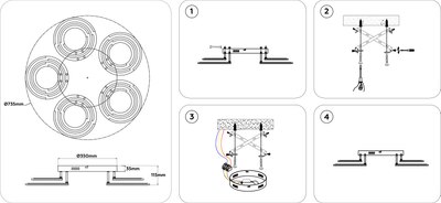 Люстра Ambrella FA8944/5+5 WH (белый)