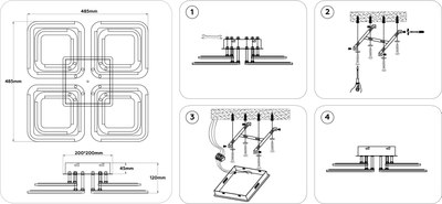 Люстра Ambrella FA8948/4+4 WH