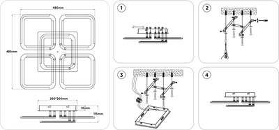 Люстра Ambrella FA8949/4+1 WH