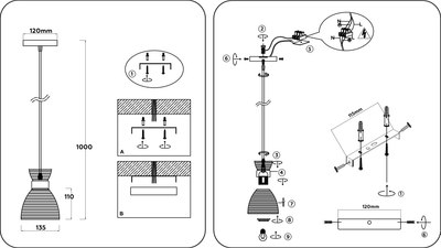 Потолочный светильник Ambrella TR3403 BK/FGD/TI