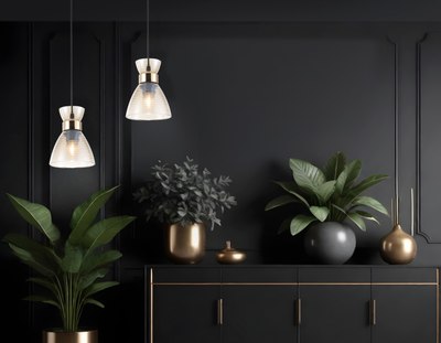 Потолочный светильник Ambrella TR3403 BK/FGD/TI