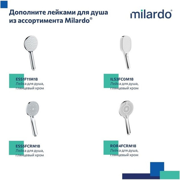 Душевой держатель Milardo 060CP01M53