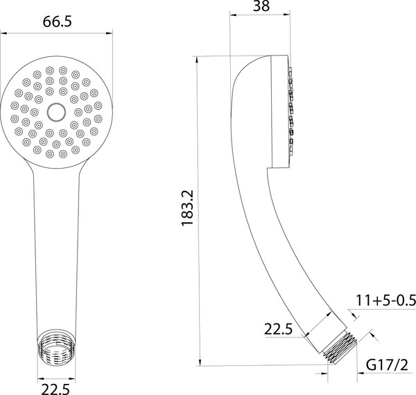 Лейка ручного душа Milardo Essential 1401F66M18