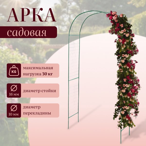 Арка садовая GREENGO Сетка 230x125x50см для вьющихся растений