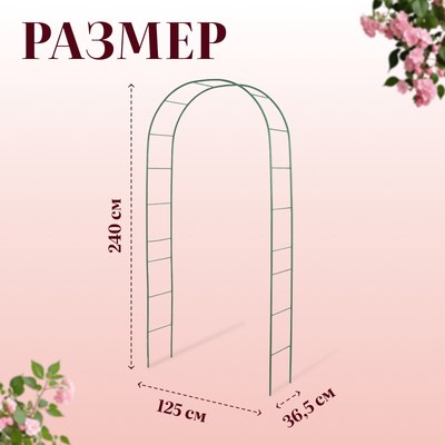 Арка садовая GREENGO 240x125x36.5см для вьющихся растений