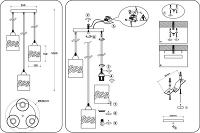 Люстра Ambrella TR3410/3 BK