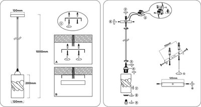 Потолочный светильник Ambrella TR3411 BK