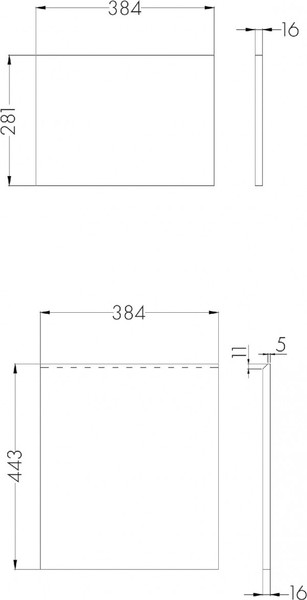Фасад для мебели в ванную Акватон Лондри 40 / 1A274901LH010