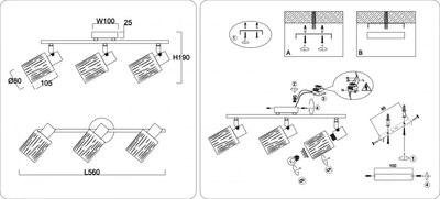 Спот Ambrella TR8665/3 WH