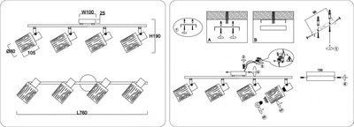 Спот Ambrella TR8666/4 WH