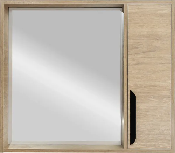 Шкаф с зеркалом для ванной Viant Кёльн 80 / VKEL80SD-ZSH