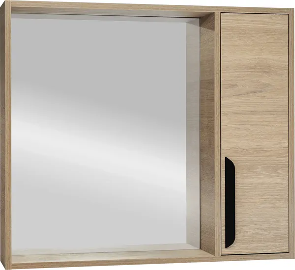 Шкаф с зеркалом для ванной Viant Кёльн 80 / VKEL80SD-ZSH