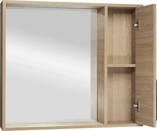 Шкаф с зеркалом для ванной Viant Кёльн 80 / VKEL80SD-ZSH