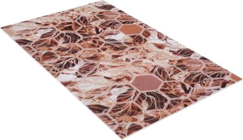 Коврик Shahintex Icarpet Print Антискользящий 109 Соты Флора 50x80 / 823109 - фото