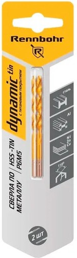 Набор сверл Rennbohr 2.0х49мм Dinamic-TIN Р9М3 / 667020 - фото