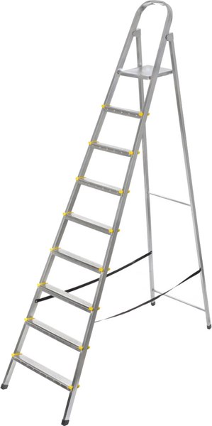 Лестница-стремянка Comfort Alumin Group Кайлас 9 ступеней / 005913 - фото