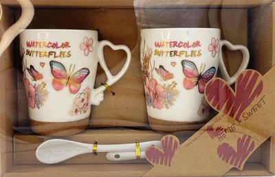 Набор кружек с ложками DomiNado XF-208 - фото