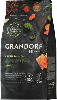 Сухой корм для кошек Grandorf Adult Fresh Salmon&Sweet Potato - фото