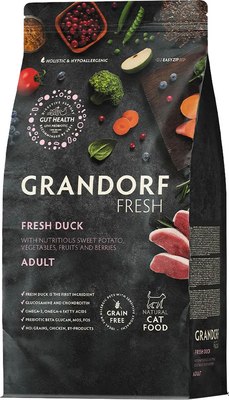 Сухой корм для кошек Grandorf Adult Fresh Duck&Sweet Potato - фото