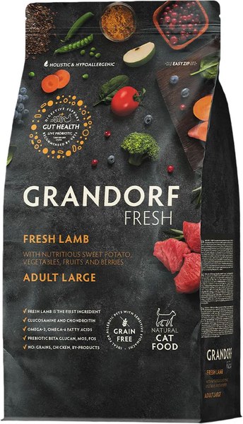 Сухой корм для кошек Grandorf Adult Large Breeds Fresh Lamb&Sweet Potato - фото