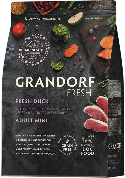 Сухой корм для собак Grandorf Adult Mini Breeds Fresh Duck&Sweet Potato - фото