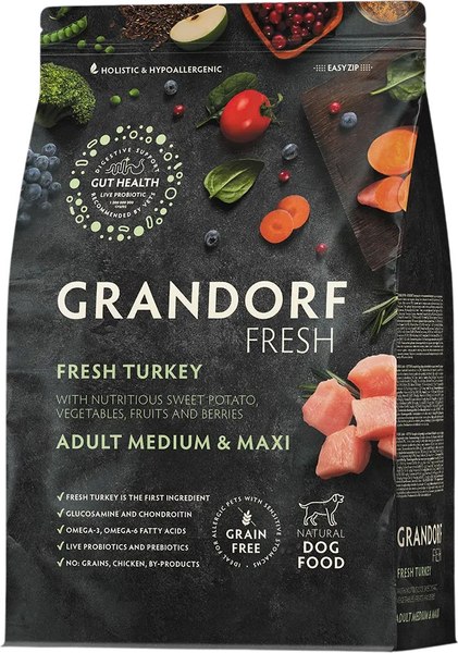Сухой корм для собак Grandorf Adult Medium&Maxi Breeds Fresh Turkey&Sweet Potato - фото
