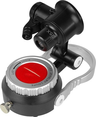 Лупа-очки Veber MG15-55 ювелирная с подсветкой / 31776 - фото