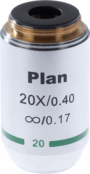 Объектив для микроскопа Микромед 20x/0.4л беск/0.17 / 10589 - фото