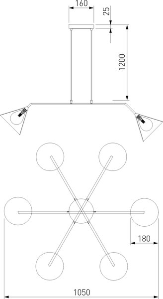 Люстра Евросвет Enigma 70161/6